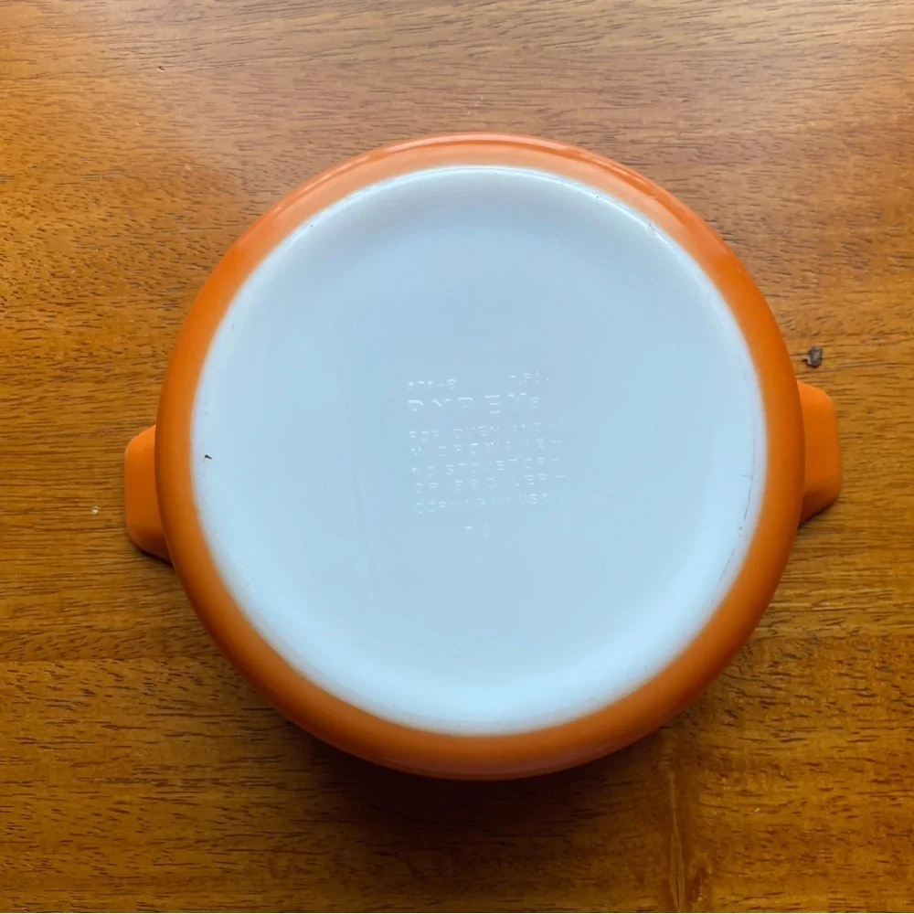 Pyrex Orange Wheat Design Mixing Bowl